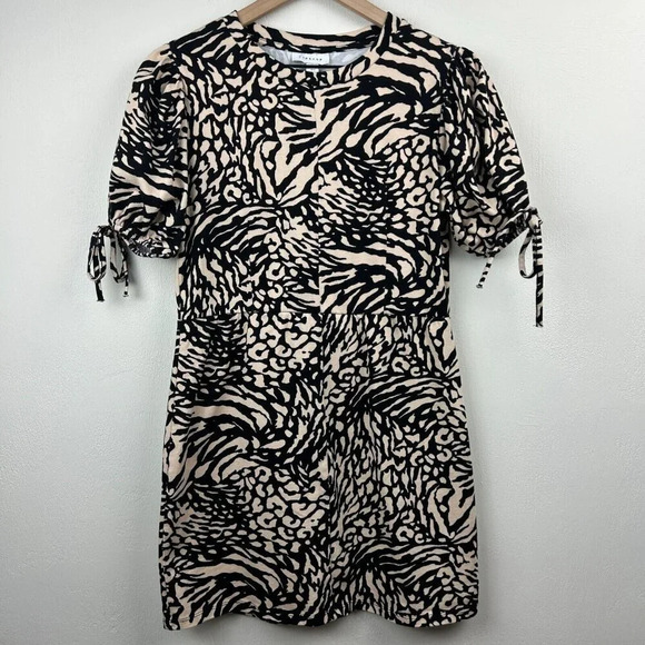 Topshop Dress Womens Size 6 Animal Print Leopard Cheetah Print Ponte Knit Ladies - Picture 1 of 10